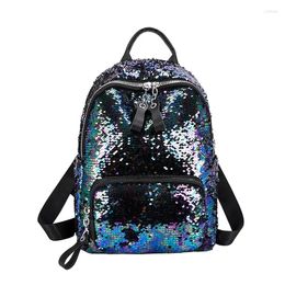 Backpack Sequin Bag Cool Wild Fashion Colour Sequins Leisure Travel Outdoor Sports