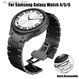 Watch Bands No Gaps Stainless Steel Strap for Samsung Galaxy 6 Classic 47 43mm Quick Fit Metal Band for 6 5 4 44 40mm 5Pro 45MM Y240321