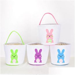 Storage Bags Printed Handbag With Handle Easter Decoration Gift Buckets Candy Bag Kids Birthday Party Supplies Drop Delivery Home Gard Otnk6