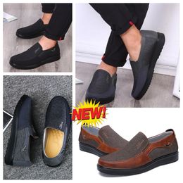 Shoes GAI sneaker sports Cloth Shoe Men Single Business Classics Top Shoe Casual Soft Sole Slipper Flat Leather Mens Shoe Black comfort soft size 38-50