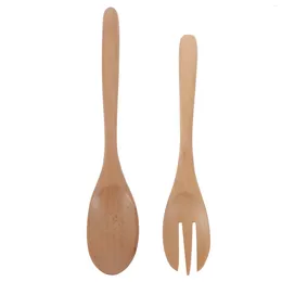 Forks Salad Wooden Spoon Fork Tableware Servers Cooking Utensils And Flatware Household