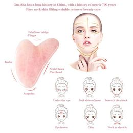 Face Natural Rose Jade Guasha Hydrotherapy Patch Massager for Body Facial Skin Enhancement Wrinkle Removal Beauty and Spa Care Tools 240322