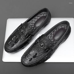 Casual Shoes High Quality Genuine Leather Men Loafers Designer Brand Male Mens Breathable Comfy Soft Slip-On Driving