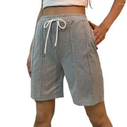 Women's Shorts Women Exercise Casual Stylish Elastic Waist Drawstring With Pockets For Summer Fitness Wear