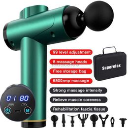 Massage Gun 99 Gear Professional Muscle Massage Gun Lcd Masajeador Body Electric Massager for Neck and Back Gym Relaxation Treatment Pain 240321