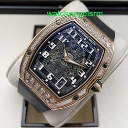 RM Watch Business Calendar Wrist Watch Rm67-01 Automatic Mechanical Watch Series Rm6701 18k Rose Gold Diamond Date Display