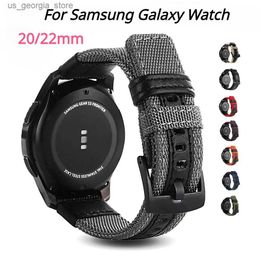 Watch Bands 22mm 20mm Nylon Band for Samsung Galaxy 3 4 5 Pro 46mm Replacement Amazfit HUAWEI GT2 Amazfit Soprt Wristband Y240321