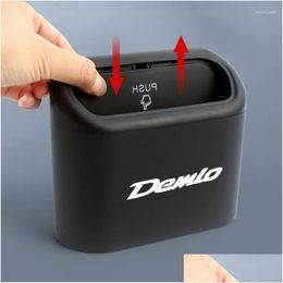 Other Interior Accessories Car Clamshell Trash Bin Hanging Vehicle Garbage Dust Case Storage Box For Demio Supplies Drop Delivery Auto Otisj