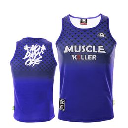 Gym Running Leisure Sports Training Sleeveless Quick Dried Muscle Dumbbell H-shaped Summer Slim Fit Never Stop Tank Top