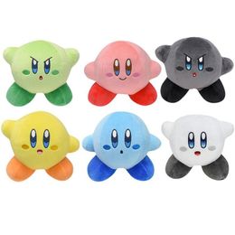 Stuffed Plush Animals 6 Colours Cute Kirby P Toys 15Cm Pink Blue Green Yellow Black Angry Expression Pies Doll Kids Best Gift Toy Drop Otgib