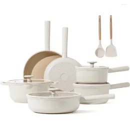 Cookware Sets 12 Pcs Pots And Pans Set Nonstick Ceramic Non Stick Induction Kitchen Cooking PFOS PFOA Free