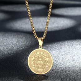 Pendant Necklaces Exquisite Mythical Medusa Necklace Women Men Ancient Greek Symbol Jewellery Stainless Steel Pagan Gift277S