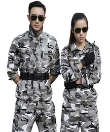 Men039s Tracksuits Sets Snow Camouflage Military Uniform Tactical Suit Men Hunting Clothing Working Clothes CS Wear1040194