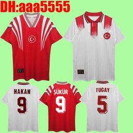 Turkey soccer jerseys 96 97 Hakan Sukur Tugay Arif Erdem vintage classic football shirts