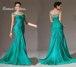 2020 Vintage Plus Size Sleeveless Mother Dress Chiffon Formal Party Gown Meimaid Wedding Reception Beaded Wear Floor Length8592811