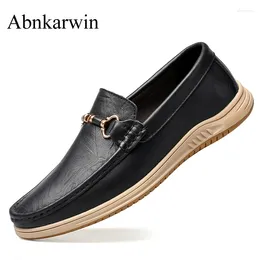 Casual Shoes Men Loafers Genuine Leather Slip-Ons Fashion Luxury Brand Spring Autumn