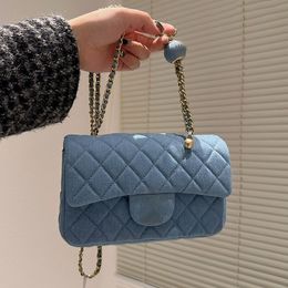 CC Bags Luxury Brand Shoulder Denim Golden Ball Women Classic Flap Bag Adjustable Chain Crossbody Fanny Pack Mini Coin Pur Lgmmp