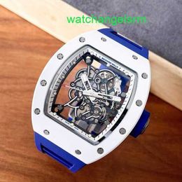 RM Watch Business Calendar Wrist Watch Rm055 Automatic Mechanical Watch Rm055 White Ceramic Japan Limited Edition Fashion Leisure Business Chronograph