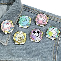 girls childhood kuromi melody badge Cute Anime Movies Games Hard Enamel Pins Collect Cartoon Brooch Backpack Hat Bag Collar Lapel Badges