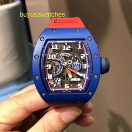 Diamond Sports Wrist Watch RM Wristwatch Mens Automatic Machinery Rm030 Limited Edition 42 x 50mm Mens Watch Rm030 Blue Ceramic Limited Edition 100 Paris