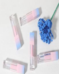 200pcslot Square Empty Lip Gloss Tube Gradient Pink Blue Plastic Elegant Lipstick Liquid Cosmetic Containers 5ml Sample3888170