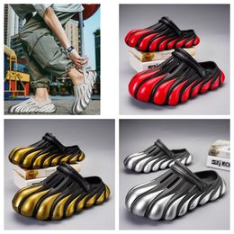 Painted Five Claw Golden Dragon EVA Hole Shoes with a Feet Feeling Thick Sole Sandals Summer Beach Men's Shoes Toe Wrap Breathable Slippers GAI 2024