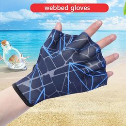 1 Pair Unisex Swimming Hand Fins Flippers Finger Webbed Gloves Paddle Water Sports Swimming Training Practice Gloves