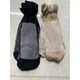 Women Socks Summer Ultra- Crystal Cotton Sole Non-Slip Female Stocking Thin Paired