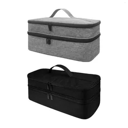 Cosmetic Bags Double Layer Carrying Case Bag With Pockets Portable Storage For Female Friends Mum Hair Styler Attachments Wife Tools