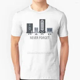 Мужские футболки с короткими рукавами «Никогда не забывайте», уличная одежда, летняя футболка Harajuku, высокое качество, топы, кассета с видеокассетой, дискета с дискетой