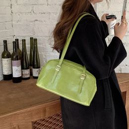 Women Top-handle Bags Spring Green Leather Shoulder Bag Womens Bag Large Capacity Bag Bolso Mujer Handbags 240313