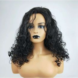 Wig Long Small Curly Hair Synthetic Fibre Headband for Daily Use