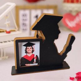 Frames Wooden Graduation Picture Frame Po With Grad Hat Design Desktop Display For Graduates