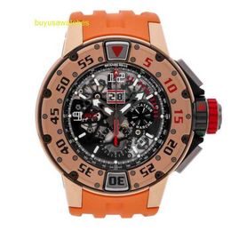 Nice Wristwatch RM Wrist Watch Collection RM 032 Flyback Chronograph Diver Auto Gold Men's Watch Rg