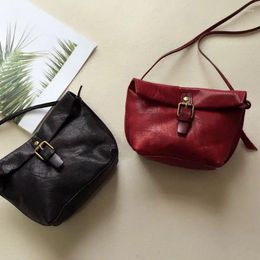 Bag Genuine Leather Mini Pouch First Layer Cowhide Shoulder Messenger Casual Literary Retro Pure Female