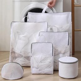 Laundry Bags White Durable Large Washing Bag Mesh Organiser Net Dirty Bra Socks Underwear Shoe Storage Wash Machine Cover Clothes