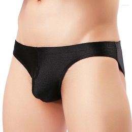 Underpants Men's Sexy Underwear Low Waist Men Briefs Bikini Elastic Breathable Panties Silkly U Pouch Male