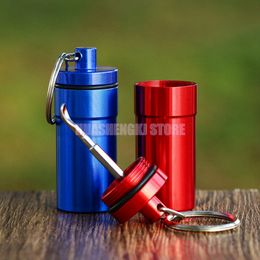 Latest Colourful Aluminium Smoking Tobacco Spice Miller Dabber Oil Rigs Telescoping Spoon Storage Bottle Stash Seal Case Snuff Snorter Sniffer Snuffer Pipes Box dhl