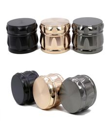 Drum type Zinc alloy fourlayer Dia 63mm Tobacco Herbal Grinder Spice Crusher from factory direct DHL Zinc alloy fourlay7203159