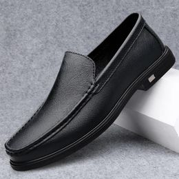 Casual Shoes High Quality Leather Men Moccasins Luxury Trendy 2024 Slip On Formal Business Loafers Italian Driving
