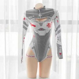 cosplay Anime Costumes Girls online mechanical fashion role-playing Grey Sukumizu long sleeved swimwear sports underwear and tight fitting clothesC24321