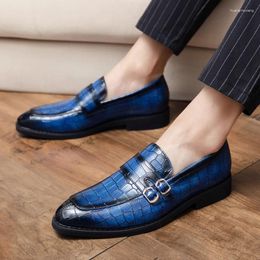 Casual Shoes Brand Men Loafers Spring And Autumn Genuine Leather Driving Luxurious Blue Men's Flats Plus Size