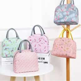 Fashion Lunch Thermal Bag Insulation Multicolor Cooler Bags Women Waterproof Handbag Breakfast Box Portable Picnic Travel Food Storage Tote s