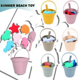 Sand Play Water Fun 2023 New Summer Beach Sensory Bucket and Spade Set for Children Parent-Children Interactive Beach Water Play 240321