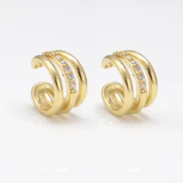 Hoop Earrings Fashion Ear Buckle Hoops Leaf Bee Gold Colour Anti-rust C Shape Cuffs Fake Cartilage Clip Party Jewellery
