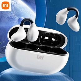 Cell Phone Earphones Wireless Earphones Mijia New Earclip Bluetooth 5.3 Headphones Earring Sports Bone Conduction Earbuds Waterproof Earphones Q240321