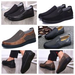Shoes GAI sneakers sport Cloth Shoes Mens Single Business Low Top Shoe Casual Soft Sole Slippers Flat soled Mens Shoes Black comforts softs big sizes 38-50