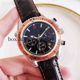 Chronograph SUPERCLONE Watch Wrist Luxury Fashion Designer o m e g a Watches Business Men's Six Needle Machine European Brand Seahorse Run 41