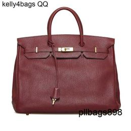 Totes Handbag 40cm Bag Hac 40 Handmade Top Quality Togo Leather Quality Genuine Large Handbag Red Handsewn with Logo Gold Hardware qq ESH3