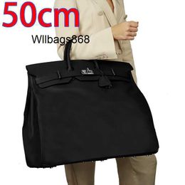 Genuine Leather Handbag L Brand Designer Customised Version 50cm Bag HAC Bag Large Travel Bag Large Capacity Bag Leather Travel Bag Domineering Men's Bag
